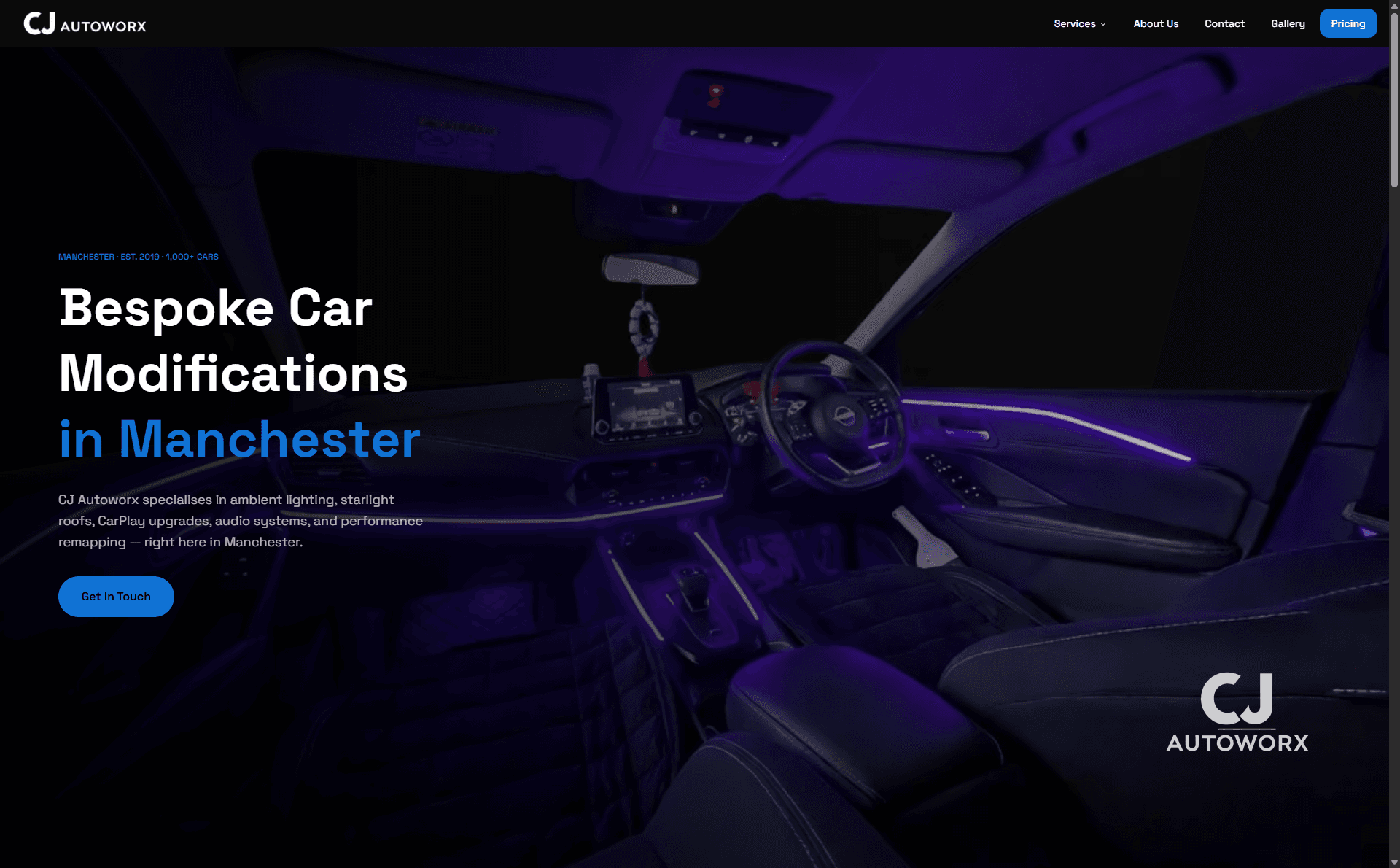 CJ Autoworx website